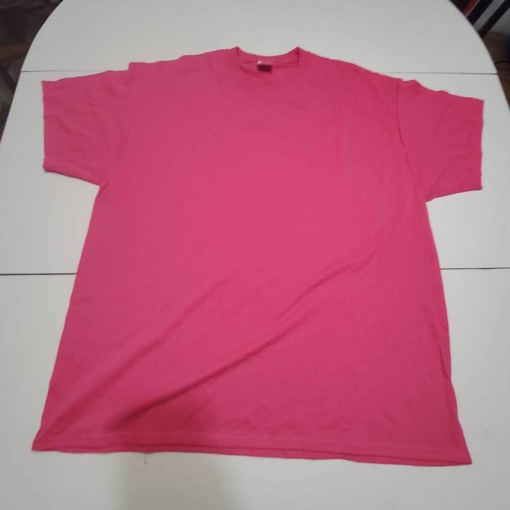 Port & Company Core Blend Mens Basic T-Shirt Pink Crew Neck Tee 2XL